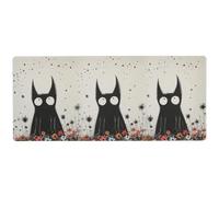 Grand tapis de souris antidérapant motif chauve-souris chic et drôle d'animal pour écrire 80 x 30 cm