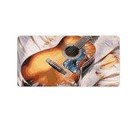 Grand tapis de souris antidérapant pour clavier de guitare acoustique aquarelle, pour bureau, travail, maison, 30 x 60 cm