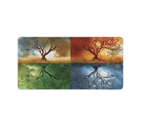 Grand tapis de souris antidérapant pour clavier de jeu, motif arbre de vie quatre saisons, pour bureau, travail ou maison, 30 x 60 cm