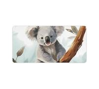 Grand tapis de souris antidérapant pour clavier de jeu, motif koala et papillon, pour bureau, travail, maison, 30 x 60 cm
