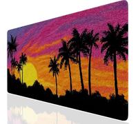 Grand Tapis de Souris Arbre, Sous Main Bureau avec Bords Surpiqués, Tapis de Souris Gaming Pourpre Haute Précision et Vitesse, Imperméable Base Anti-Dérapage Protection Bureau pour le Maison FR-9397