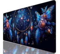 Grand Tapis de Souris Attrape-Rêves XL 600 x 400 x 3mm Sous Main Bureau, Surface Lisse Confortable, Rose Tapis Souris Gaming avec Bords Cousus Renforcés, Protection de Table Imperméable, Cadeau H0-809