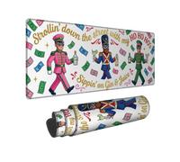 Grand tapis de souris avec citation amusante Casse-noisette de Noël 30,5 x | Soldats casse-noisette, sous-main, paroles festives, thème de vacances humoristique, espace de travail étendu