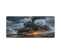 Grand tapis de souris avec impression de train à vapeur - Sous-main de bureau imperméable - Pour ordinateur portable - Pour l'école, le bureau, la maison - 40,6 x 91,4 cm