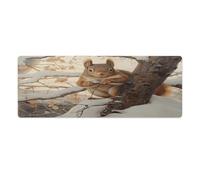 Grand tapis de souris avec motif animal sur arbre - Sous-main de bureau imperméable pour ordinateur portable - Pour l'école, le bureau, la maison - 30,5 x 81,3 cm