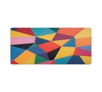 Grand tapis de souris avec motif géométrique, sous-main de bureau, imperméable, pour ordinateur portable, pour l'école, le bureau, la maison, 40,6 x 91,4 cm