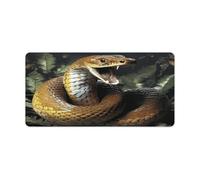 Grand tapis de souris Cobra Snake - Imperméable - Tapis de clavier en caoutchouc - Protection de bureau - Tapis de souris multifonction antidérapant pour le travail, les jeux et le bureau - 60 x 30 cm