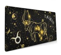Grand tapis de souris Constellation Taurus avec base en caoutchouc antidérapant, long tapis de protection imperméable avec bords cousus pour la maison, le bureau, les jeux, le travail, 80 x 40 cm