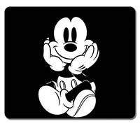 Grand tapis de souris de gaming - 31 x 29 x 0,4 cm - Personnalisable - Motif Mickey Mouse - En caoutchouc naturel écologique - Oblong - Accessoire de papeterie - Cadeau idéal