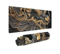 Grand tapis de souris de jeu 30,5 x 80 cm, XXL étendu avec bords cousus, antidérapant, long tapis de bureau motif dragon et griffes_83201730 pour clavier, maison, bureau, jeux vidéo