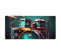 Grand tapis de souris de jeu 40,6 x 90,2 cm, antidérapant, taille XXL, tapis de souris long avec bords cousus pour clavier, maison, bureau, jeu de batterie cool
