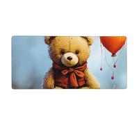 Grand tapis de souris de jeu 40,6 x 90,2 cm, antidérapant, taille XXL, tapis de souris long avec bords cousus pour clavier, maison, bureau, jeu, travail Miss You Bear Big