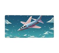 Grand tapis de souris de jeu 40,6 x 90,2 cm, antidérapant, taille XXL, tapis de souris long avec bords cousus pour clavier, maison, bureau, jeu, travail, avion