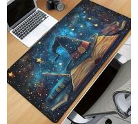 Grand Tapis de Souris de Jeu 600x400x3 mm Mouse Pad Gaming Ciel Étoilé Magique Tapis de Bureau Antidérapant avec Bords Cousus pour Bureau, Études, Gamer
