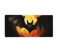 Grand tapis de souris de jeu 90 x 40 cm, motif chauve-souris d'Halloween XXL, bord cousu antidérapant, tapis de souris étendu imperméable pour le travail, le bureau, la maison