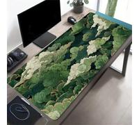 Grand Tapis de Souris de Jeu 900x400x3 mm Mouse Pad Gaming Nuage Vert Vintage Tapis de Bureau Antidérapant avec Bords Cousus pour Bureau, Études, Gamer