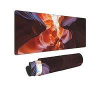 Grand tapis de souris de jeu avec base en caoutchouc antidérapant, Antelope Canyon avec bords cousus, sous-main étendu pour ordinateur portable, 30,5 x 80 cm, tapis d'écriture pour bureau et maison