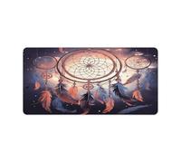 Grand tapis de souris de jeu avec base en caoutchouc antidérapant et imperméable, motif attrape-rêves amérindien, 82,6 x 30,9 cm, grand tapis de souris pour bureau, maison, ordinateur portable