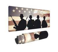 Grand tapis de souris de jeu avec base en caoutchouc antidérapant, jour des forces armées avec bords cousus, tapis de bureau étendu pour ordinateur portable, 30,5 x 80 cm, tapis d'écriture pour bureau