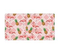 Grand tapis de souris de jeu avec bords cousus, tapis de souris étendu avec base en caoutchouc antidérapante, sous-main pour clavier, compatible avec Pink Flamingo Pine, 40,6 x 75,9 cm