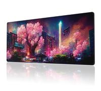 Grand tapis de souris de jeu avec bords cousus, tapis de souris pour bureau, tapis de souris extra long avec base antidérapante, joli sous-main pour clavier et souris, 80 x 30 cm