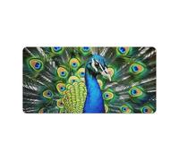 Grand tapis de souris de jeu bleu paon antidérapant, pour bureau, travail ou maison, 30 x 60 cm