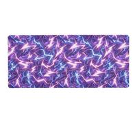 Grand tapis de souris de jeu bleu safari violet clair pour bureau 80 x 30 cm