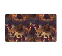 Grand tapis de souris de jeu, imperméable, extra large, avec bords cousus, compatible avec Cool Fierce Evil Dragon, antidérapant, pour le bureau et la maison, 40,6 x 75,9 cm