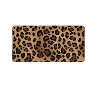 Grand tapis de souris de jeu imprimé léopard, antidérapant pour bureau, travail ou maison, tapis d'écriture 30 x 60 cm