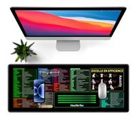 Grand Tapis De Souris De Jeu MéMo Bureau Mat Clavier Mouse Mat,Large Tapis De Bureau Multifonctionnel Et Etendu, Design Durable Et ImperméAble (Français)