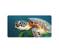Grand tapis de souris de jeu motif tortue de mer, antidérapant pour bureau, travail ou maison, 30 x 60 cm