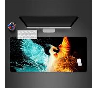Grand Tapis de Souris de Jeu Phénix de Glace et de feu Tapis de Souris XXL Gaming 600x300x2mm Tapis de Souris avec Base en Caoutchouc antidérapante pour Souris Claviers Gamer Bureau