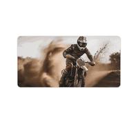 Grand tapis de souris de jeu pour clavier de motocross - Antidérapant - Pour bureau, travail ou maison - 30 x 60 cm