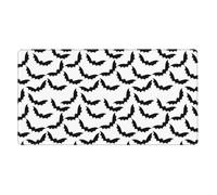 Grand tapis de souris de jeu, tapis de clavier antidérapant, mat pour bureau, Halloween, motif chauve-souris, pour bureau, maison, accessoires de bureau, 40,6 x 74,5 cm, noir
