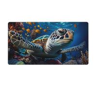Grand tapis de souris de jeu, tapis de clavier antidérapant, mat pour bureau, tortue corail, accessoires de bureau, 40,6 x 75,1 cm