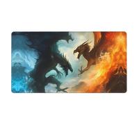 Grand tapis de souris de jeu, tapis de clavier antidérapant, tapis de souris pour bureau, maison, accessoires de bureau, rouge et bleu, 40,6 x 74,5 cm