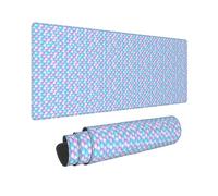 Grand tapis de souris de jeu, tapis de souris bleu et rose, motif écailles de poisson, tapis de bureau tendance, tapis de bureau antidérapant, tapis de souris pour bureau, maison, accessoires de