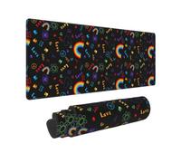 Grand tapis de souris de jeu, tapis de souris LGBT, tapis de souris antidérapant pour bureau, maison, accessoires de bureau, 30,5 x 80,9 cm