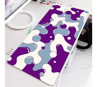 Grand Tapis de Souris de Jeu Violet Blanc Gris Tapis de Souris XXL Gaming 700x400x2mm Tapis de Souris avec Base en Caoutchouc antidérapante pour Souris Claviers Gamer Bureau