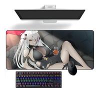 Grand tapis de souris en caoutchouc avec motif dessin animé Azur Lane Prinz Eugen
