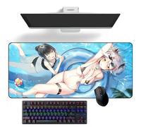 Grand tapis de souris en caoutchouc avec motif dessin animé Azur Lane Prinz Eugen
