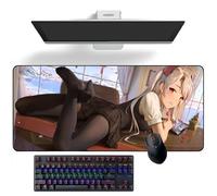 Grand tapis de souris en caoutchouc avec motif dessin animé Azur Lane Prinz Eugen
