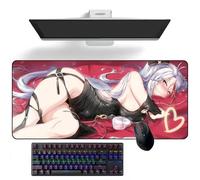 Grand tapis de souris en caoutchouc avec motif dessin animé Azur Lane Prinz Eugen