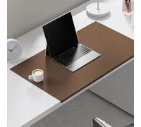 Grand tapis de souris en cuir synthétique, protecteur de table pour bureau maison, tapis de souris imperméable, 90 x 40 cm, marron