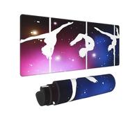 Grand Tapis de Souris Espace Pole Dance, Base Antidérapant Tapis de Souris XXL Mouse Pad pour Ordinateur Bureau Travail
