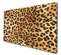 Grand tapis de souris et de jeu, motif léopard, tapis de souris antidérapant avec bords cousus, XXL, décoration de bureau pour bureau et maison, 80 x 40 cm, taches guépard