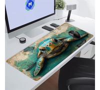 Grand Tapis de Souris Gamer 600x300x3 mm Tortue Animal Tapis de Souris Gaming Protecteur de Bureau XXL Lavable Améliore la précision et la Vitesse pour PC Laptop