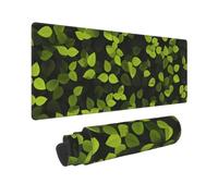 Grand Tapis de Souris Gamer 900x400mm Tapis Souris XXL, Lavable Plantes Vertes Mousepad Gaming avec Bords Cousus et Base en Caoutchouc Antidérapante, pour Gamer/PC/Personnel de Bureau, P12816