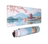 Grand Tapis de Souris Gamer 900x500mm Tapis Souris XXL, Lavable Lac Vert Mousepad Gaming avec Bords Cousus et Base en Caoutchouc Antidérapante, pour Gamer/PC/Ordinateur/Personnel de Bureau, P10044