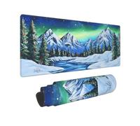 Grand Tapis de Souris Gamer 900x500mm Tapis Souris XXL, Lavable Montagne Verte Mousepad Gaming avec Bords Cousus et Base en Caoutchouc Antidérapante, pour Gamer/PC/Personnel de Bureau, P12571